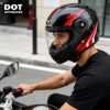 10a5a9977699435f9dd8171a8e833aa7~tplv-aphluv4xwc-origin-jpeg Casco Moto Dot Certificado Vrecase Rojo Negro Visor Hd Protector Diseño Mecánico Segunda Generacion.