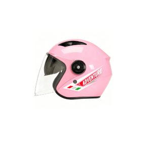 Casco Integral VRECASE Certificado DOT con Doble Visor Abatible Rosa Brillante