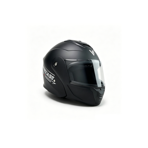 Casco Integral Para Moto VRECASE DOT Abatible Doble Visera Protección Motociclista Negro