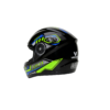 L2 Casco Moto Dot Certificado Vrecase Verde Negro Visor Hd Protector Diseño Mecánico Segunda Generacion.