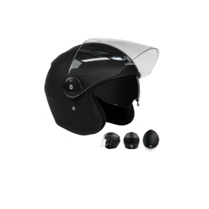 Casco Integral VRECASE DOT Con Doble Visor y Ventilación Negro