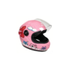 Casco Integral Infantil VRECASE para Niño y Niña con Visor Ajustable Negro Mate/Rosa Brillante
