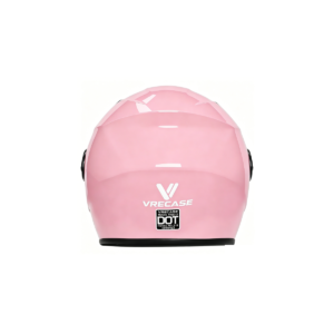 Casco Integral VRECASE Certificado DOT con Doble Visor Abatible Rosa Brillante