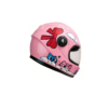 Casco Integral Infantil VRECASE para Niño y Niña con Visor Ajustable Negro Mate/Rosa Brillante