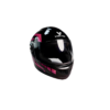 L7 VRECASE Casco DOT Negro Brillante y Rosa con Visor HD