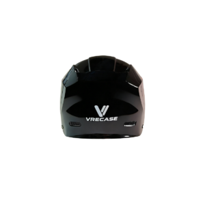 Casco VRECASE negro de verano con visera antirreflejos de doble capa