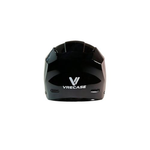 Casco VRECASE negro de verano con visera antirreflejos de doble capa