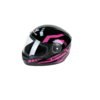 l5 VRECASE Casco DOT Negro Brillante y Rosa con Visor HD