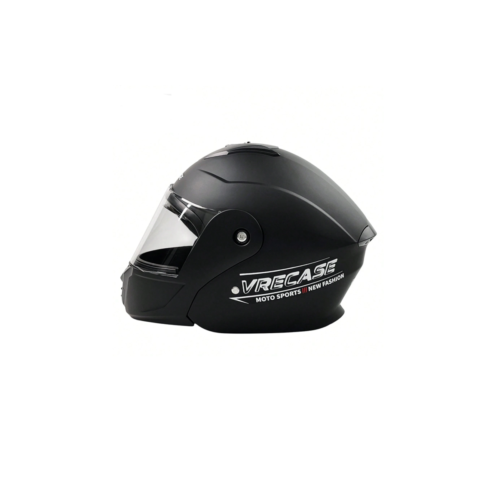 Casco Integral Para Moto VRECASE DOT Abatible Doble Visera Protección Motociclista Negro