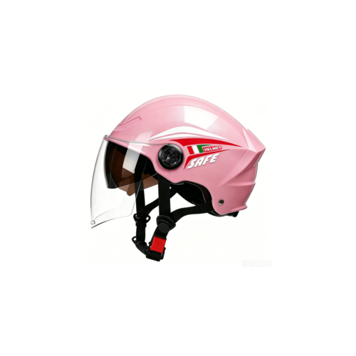 Casco VRECASE rosa de verano con visera antirreflejos de doble capa