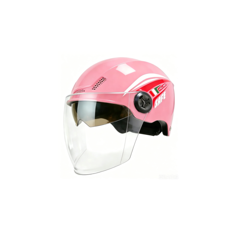 Casco VRECASE rosa de verano con visera antirreflejos de doble capa