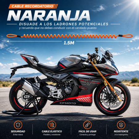 Candado de Disco Moto VRECASE con Alarma 115 dB | Antirrobo Impermeable