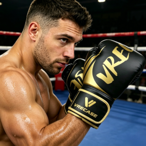 Guantes de Boxeo VRECASE Profesionales con Protector Bucal – Guantes para Box, Kickboxing y Muay Thai 10-14 OZ