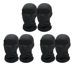Balaclava Táctica Negra Unisex – Set de 6 Pasamontañas Transpirables para Moto, Ciclismo y Outdoor