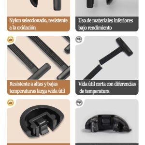 Cinchos de Nylon Negros 50 Piezas – Bridas Multiusos Resistentes para Cableado, Hogar, Jardín y Oficina
