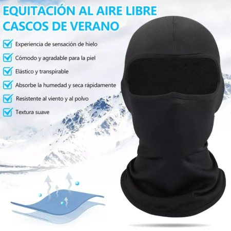Balaclava Táctica Negra Unisex – Set de 6 Pasamontañas Transpirables para Moto, Ciclismo y Outdoor