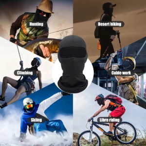 Balaclava Táctica Negra Unisex – Set de 6 Pasamontañas Transpirables para Moto, Ciclismo y Outdoor
