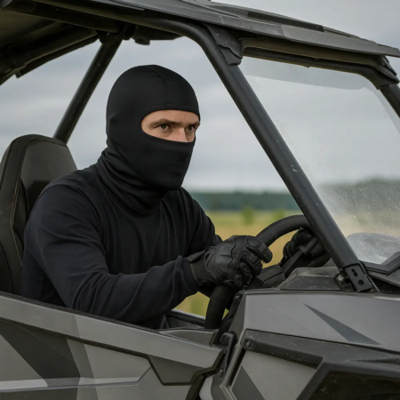Balaclava Táctica Negra Unisex – Set de 6 Pasamontañas Transpirables para Moto, Ciclismo y Outdoor