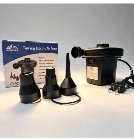Inflador Eléctrico Portátil para Colchones Inflables, Piscinas, Juguetes, Botes y Vacío de Aire con 3 Boquillas