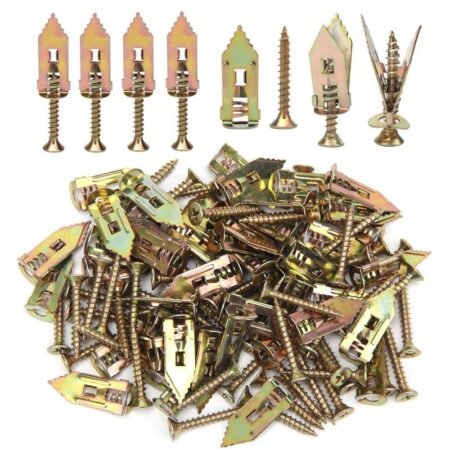 Anclajes de Expansión para Concreto de Acero Galvanizado – Pernos de Fijación para Muro, Ladrillo y Cemento (40 o 80 Piezas)