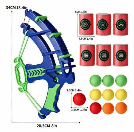 Juego de Lanzamiento Infantil con Pelotas de Espuma – Lanzador para Niños con 5 Pelotas y 6 Vasos Objetivo