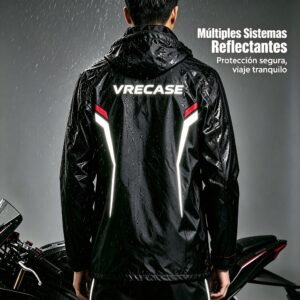 Impermeable para Moto VRECASE con Pantalón – Traje de Lluvia de Tela Oxford Impermeable