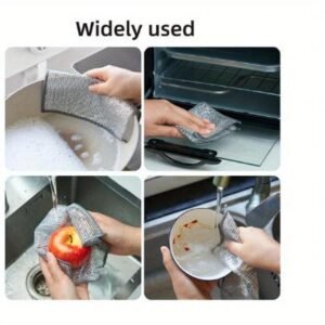 20 Paños de Limpieza de Acero Inoxidable – Estropajos Reutilizables para Platos, Ollas, Sartenes y Cocina