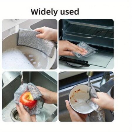 20 Paños de Limpieza de Acero Inoxidable – Estropajos Reutilizables para Platos, Ollas, Sartenes y Cocina