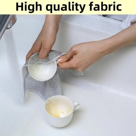 20 Paños de Limpieza de Acero Inoxidable – Estropajos Reutilizables para Platos, Ollas, Sartenes y Cocina