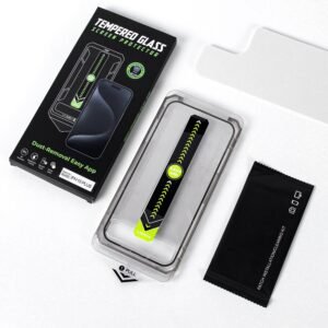 2 Micas de Cristal Templado HD para iPhone 13 – Protector de Pantalla 9H con Kit de Instalación sin Polvo