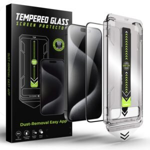 2 Micas de Cristal Templado HD para iPhone 13 – Protector de Pantalla 9H con Kit de Instalación sin Polvo