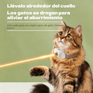 Kit de Juguetes Interactivos para Gato – Collar Láser Morado + Varita de Plumas con Pulsera Verde