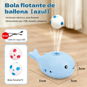 Juguete Interactivo para Perros con Ballena y Pelota Flotante – Juego Acuático Divertido para Mascotas