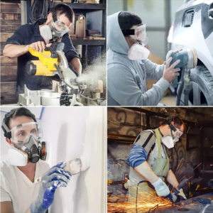 Máscara Respiratoria Reutilizable con Filtros – Mascarilla Antipolvo y Protección contra Gases, Vapores y Partículas