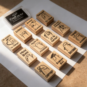 Set de 10 Sellos Rectangulares para Maestros con Tinta Negra – Sellos Educativos de Recompensa para Aula y Tareas