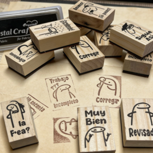 Set de 10 Sellos Rectangulares para Maestros con Tinta Negra – Sellos Educativos de Recompensa para Aula y Tareas