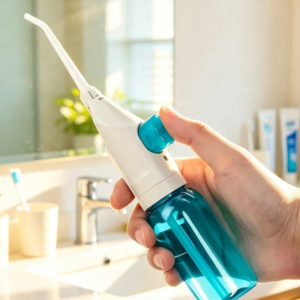 Irrigador Bucal Manual Portátil 2 en 1 (2 Piezas) – Limpiador Dental e Irrigador Nasal para Casa y Viajes