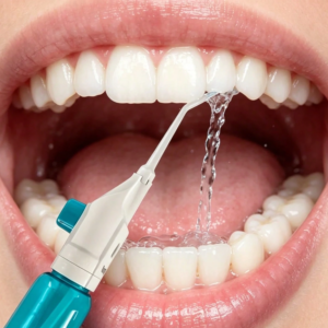 Irrigador Bucal Manual Portátil 2 en 1 (2 Piezas) – Limpiador Dental e Irrigador Nasal para Casa y Viajes