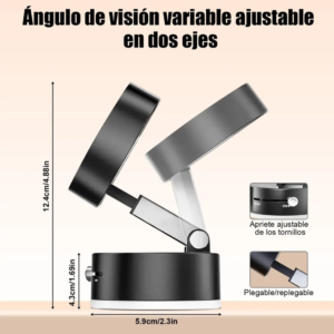 Soporte Magnético para Celular de Auto con Ventosa Ajustable – Rotación 360° para Tablero y Parabrisas