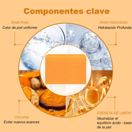 Jabón en Barra Lotlash con Cúrcuma y Ácido Kójico (2 o 3 Piezas) – Limpiador Facial y Corporal 150 g