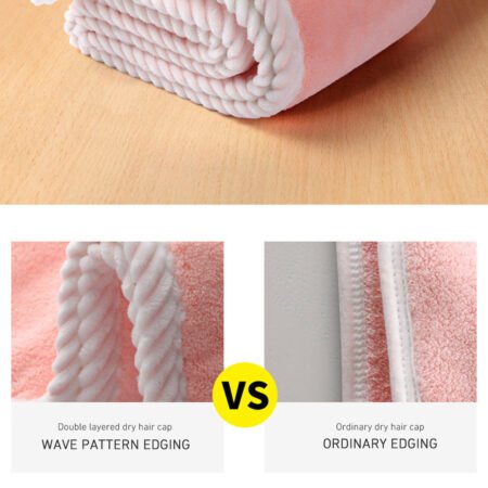 2 Toallas de Microfibra para Cabello – Súper Absorbentes, Secado Rápido, Turbante para Cabello, Rosa y Azul