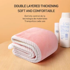 2 Toallas de Microfibra para Cabello – Súper Absorbentes, Secado Rápido, Turbante para Cabello, Rosa y Azul