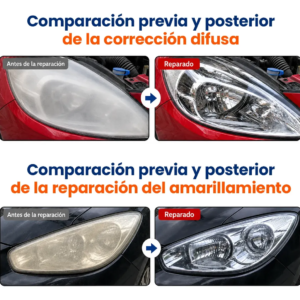 VRECASE Restaurador de Faros 200 ml | Kit Pulidor para Faros de Auto, Renovador de Plástico Transparente