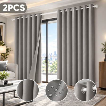 86cd69c8-e805-4ddd-ad75-3c04a44c6120 FOZOVAR Cortinas Blackout 160x214 cm para Ventana, 2 Paneles Opacos para Dormitorio y Sala
