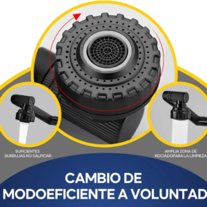 Grifo Para Baño Monomando Lavabo Hogar Cocina 2 Modos Negro con 360° Rotación y Control de Temperatura para Lavamanos VRECASE