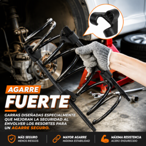 重制2 Compresor de Resortes para Amortiguador 27 cm, Juego de 2 Opresores de Resorte de Suspensión VRECASE