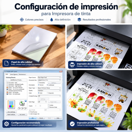 重制图6 Vinil Adhesivo Imprimible Blanco Brillante A4 50 Hojas para Impresoras Inkjet y Cricut Impermeable con Adhesivo Removible Fácil de Despegar