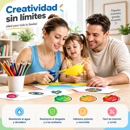 重制图7 Vinil Adhesivo Imprimible Blanco Brillante A4 50 Hojas para Impresoras Inkjet y Cricut Impermeable con Adhesivo Removible Fácil de Despegar